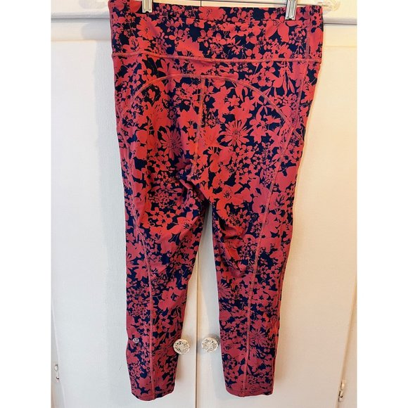 Lululemon Final Lap HR Crop Legging 23" Efflorescent Dark Canyon Onyx Blue Sz 10 - Picture 4 of 11